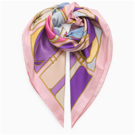 Foulard in seta rosa malva 